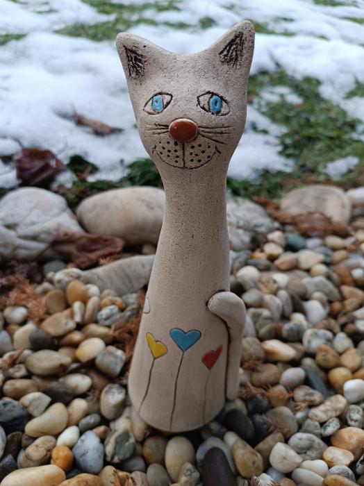 Keramická kočka interiér, exteriér.