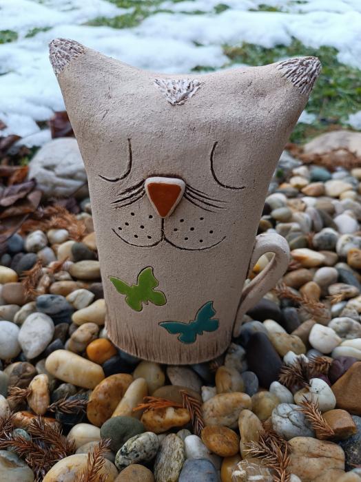 Keramická kočka interiér, exteriér.