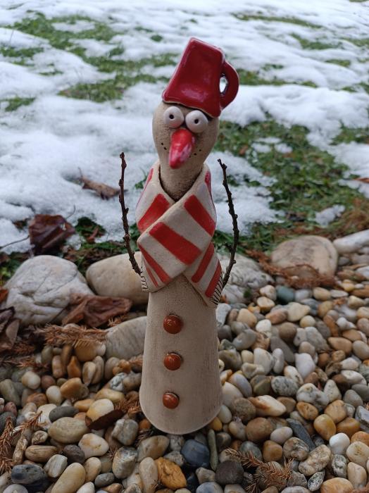 Keramický sněhulák interiér, exteriér.