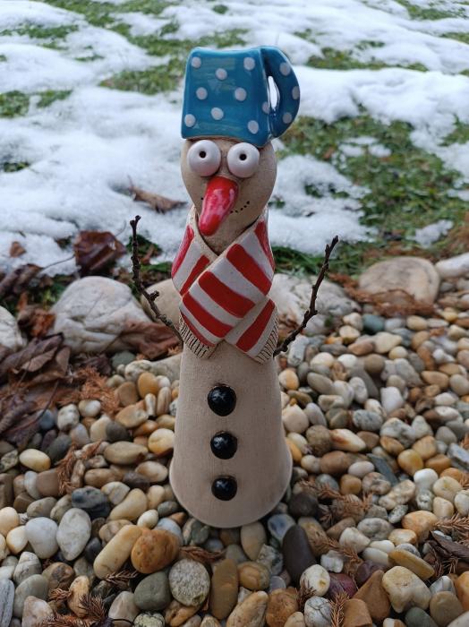 Keramický sněhulák interiér, exteriér.