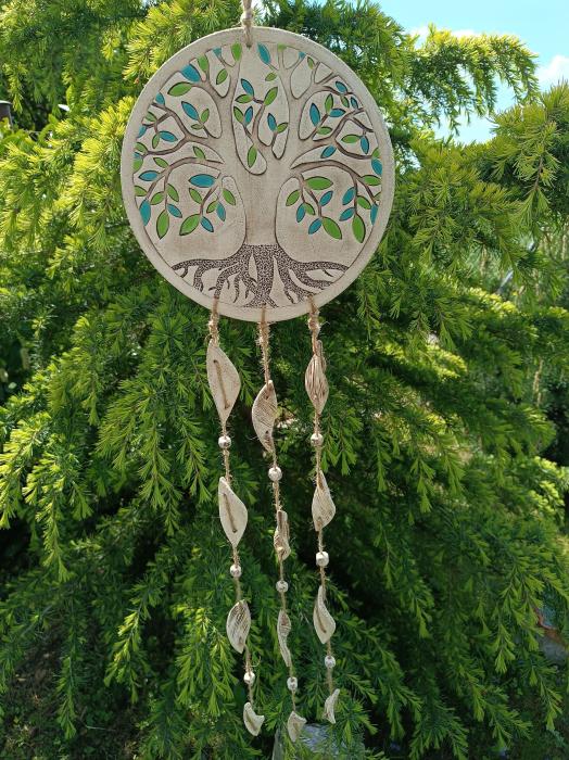 Keramická zvonkohra Strom života.